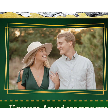 Happy Anniversary Personalized Frame: Custom Message Picture Display